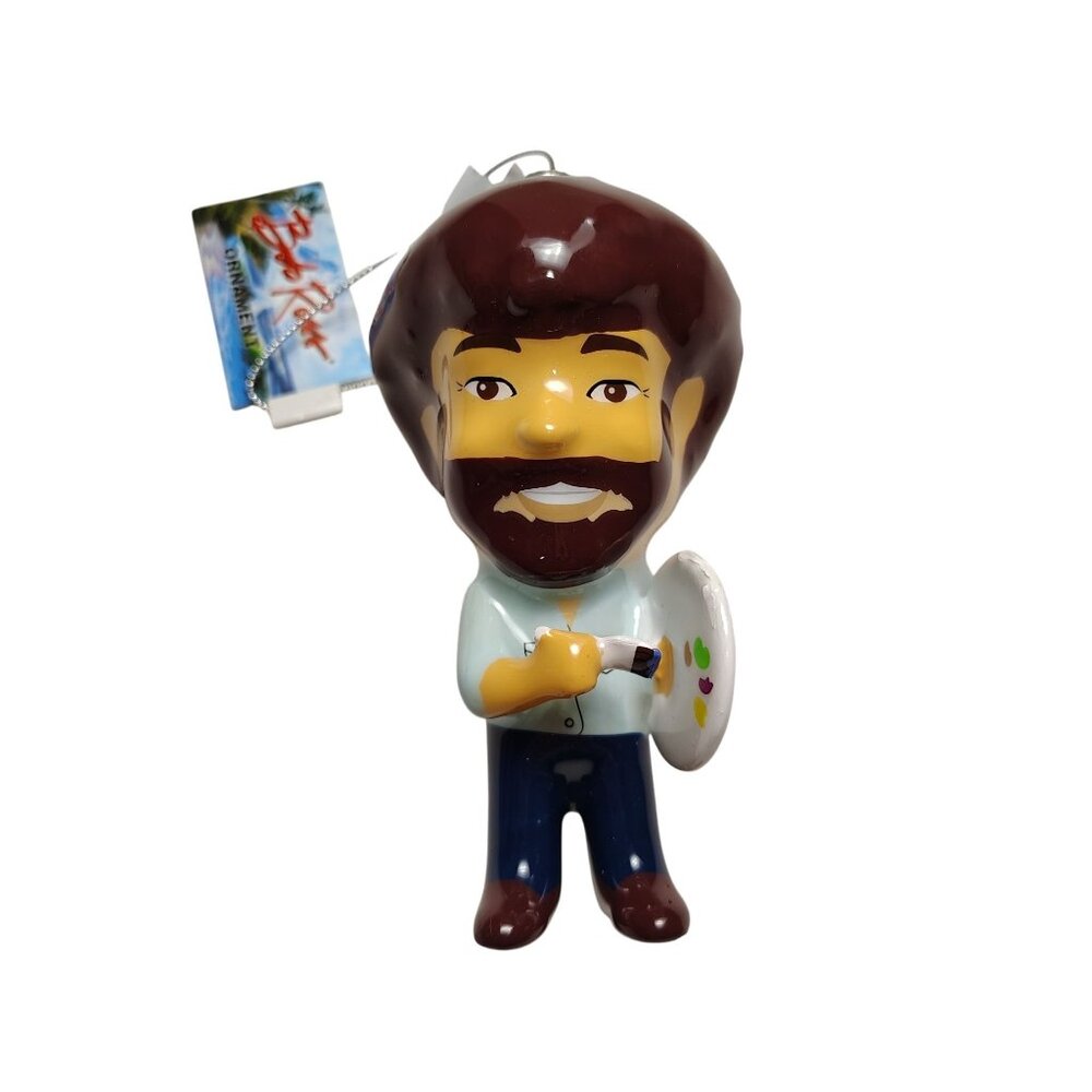 Bob Ross 4 Inch Decoupage Christmas Ornament Holiday Tree Art